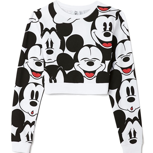 mickey mouse cropped sweatshirt